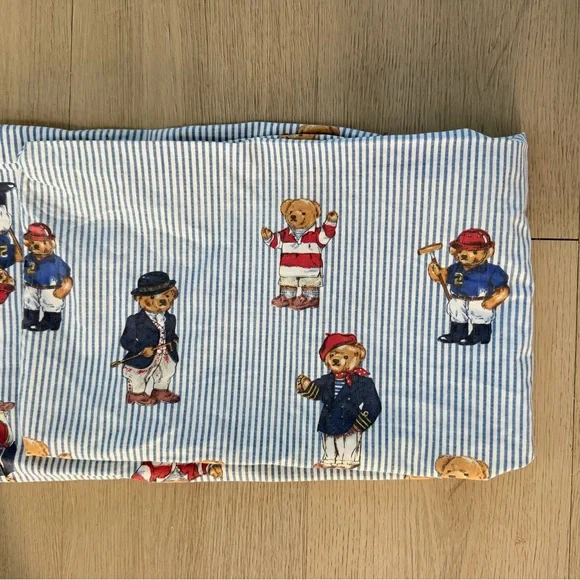 Vintage Ralph Lauren Striped Polo Bear Print pillowcase(1) standard - Picture 2 of 4
